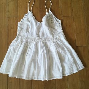 White Tularosa Dixie camisole top with lace detail